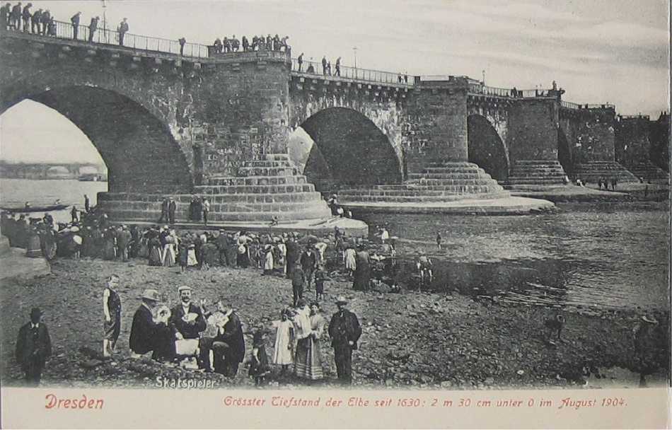 Wasserstand der Elbe, August 1904